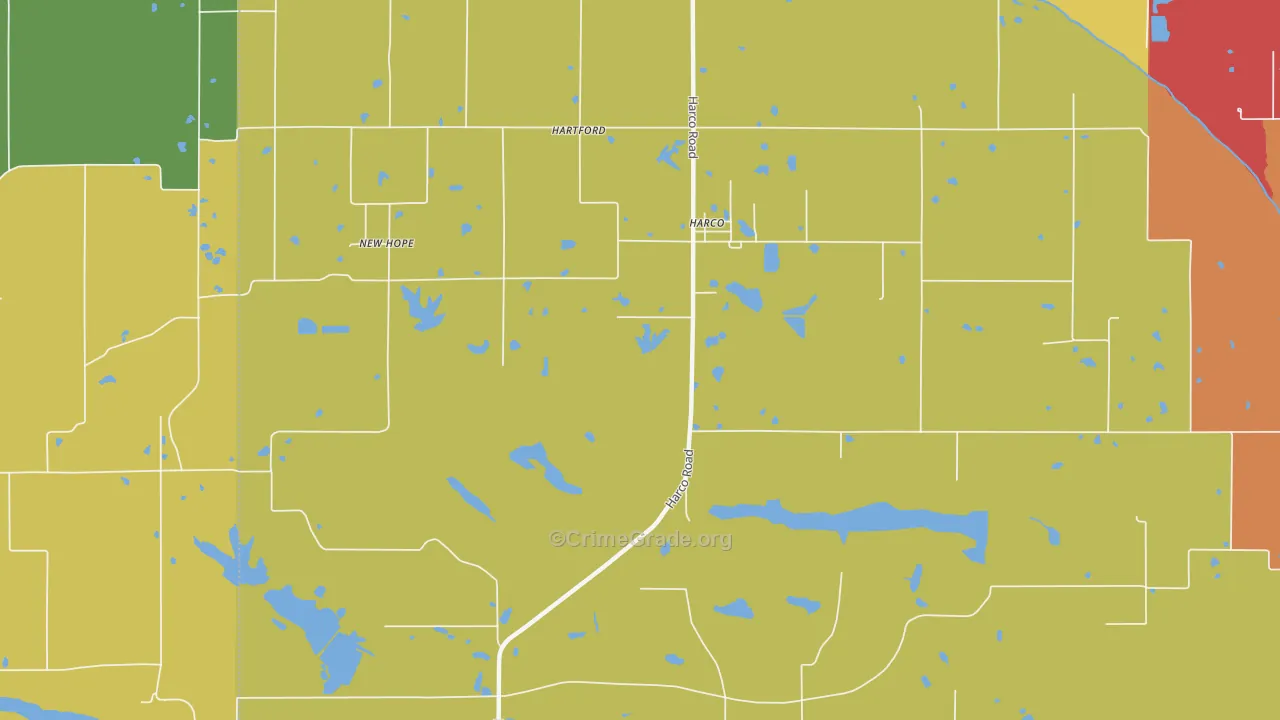 Harco, IL Map of Burglary Rates