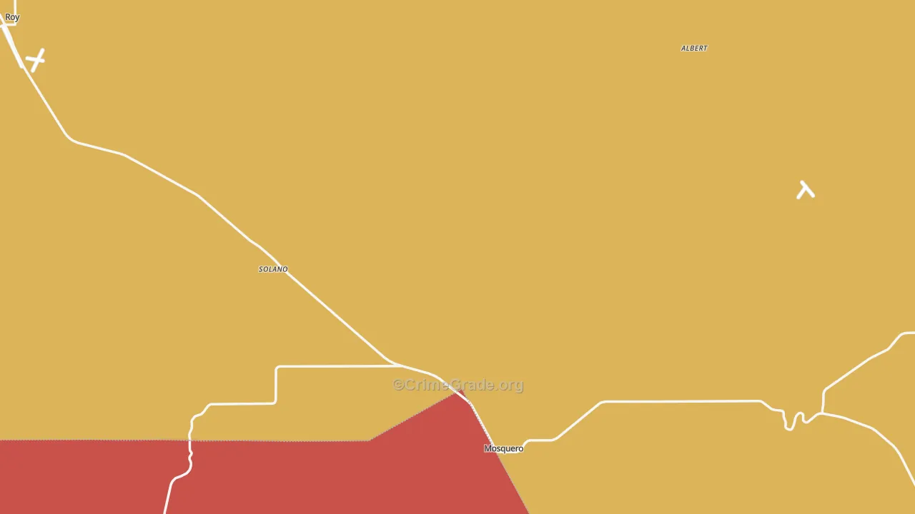 Harding County, NM Map of Burglary Rates
