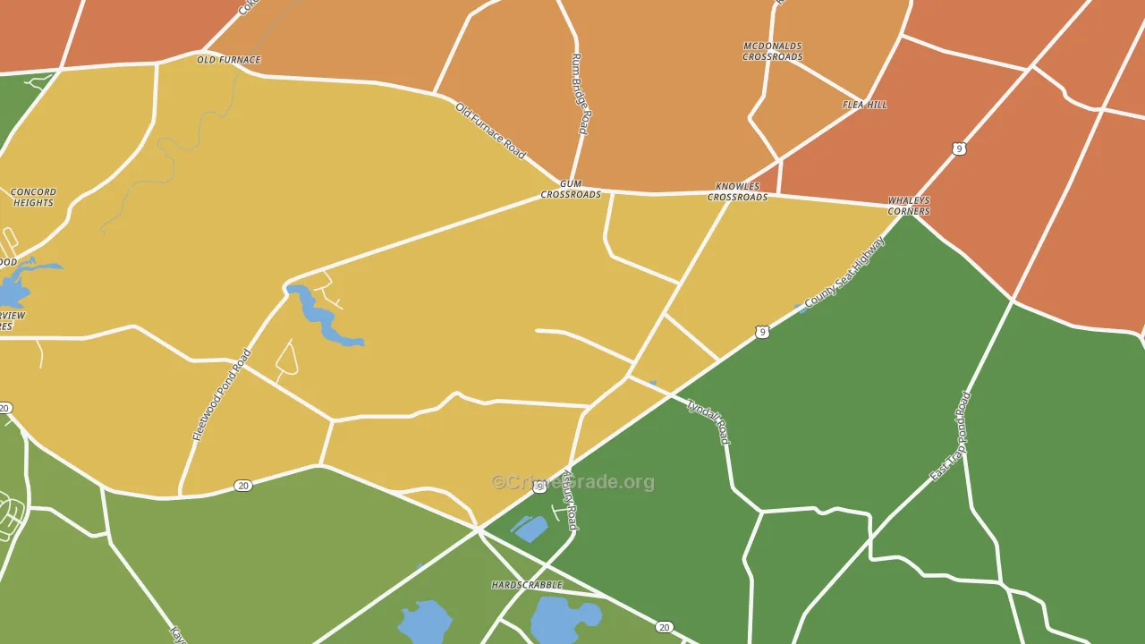 Hardscrabble, DE Map of Burglary Rates