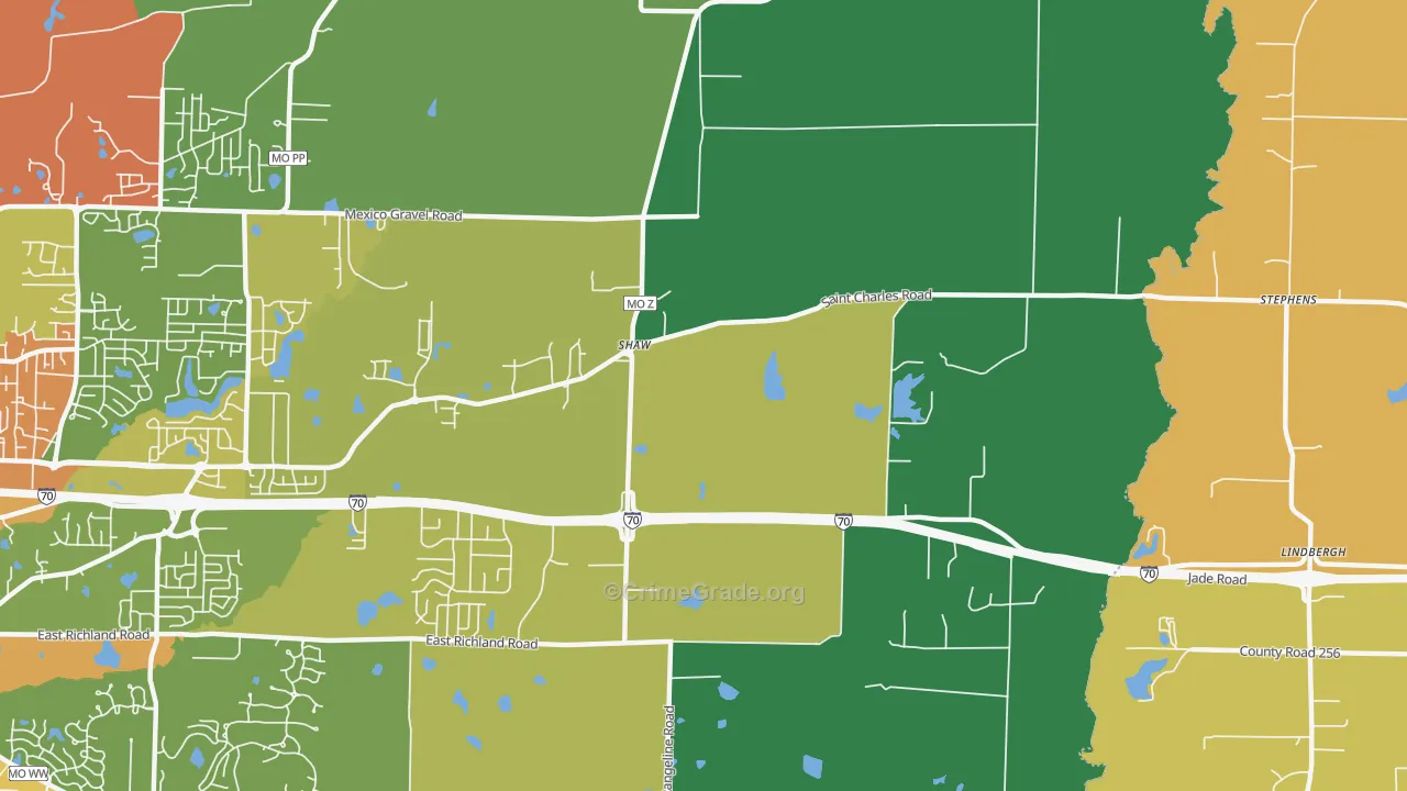 Harg, MO Map of Burglary Rates