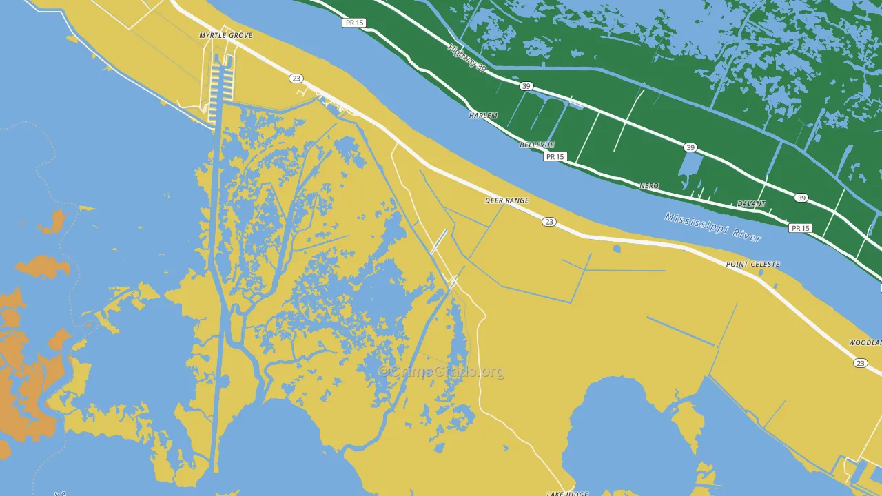 Harlem, LA Map of Burglary Rates