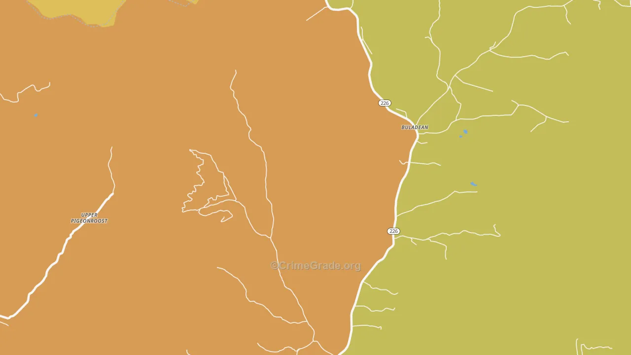 Harrell, NC Map of Burglary Rates