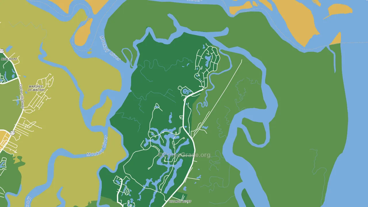 Harrington, GA Map of Burglary Rates