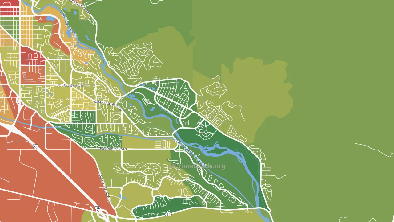 Harris Ranch, Boise, ID Map of Burglary Rates
