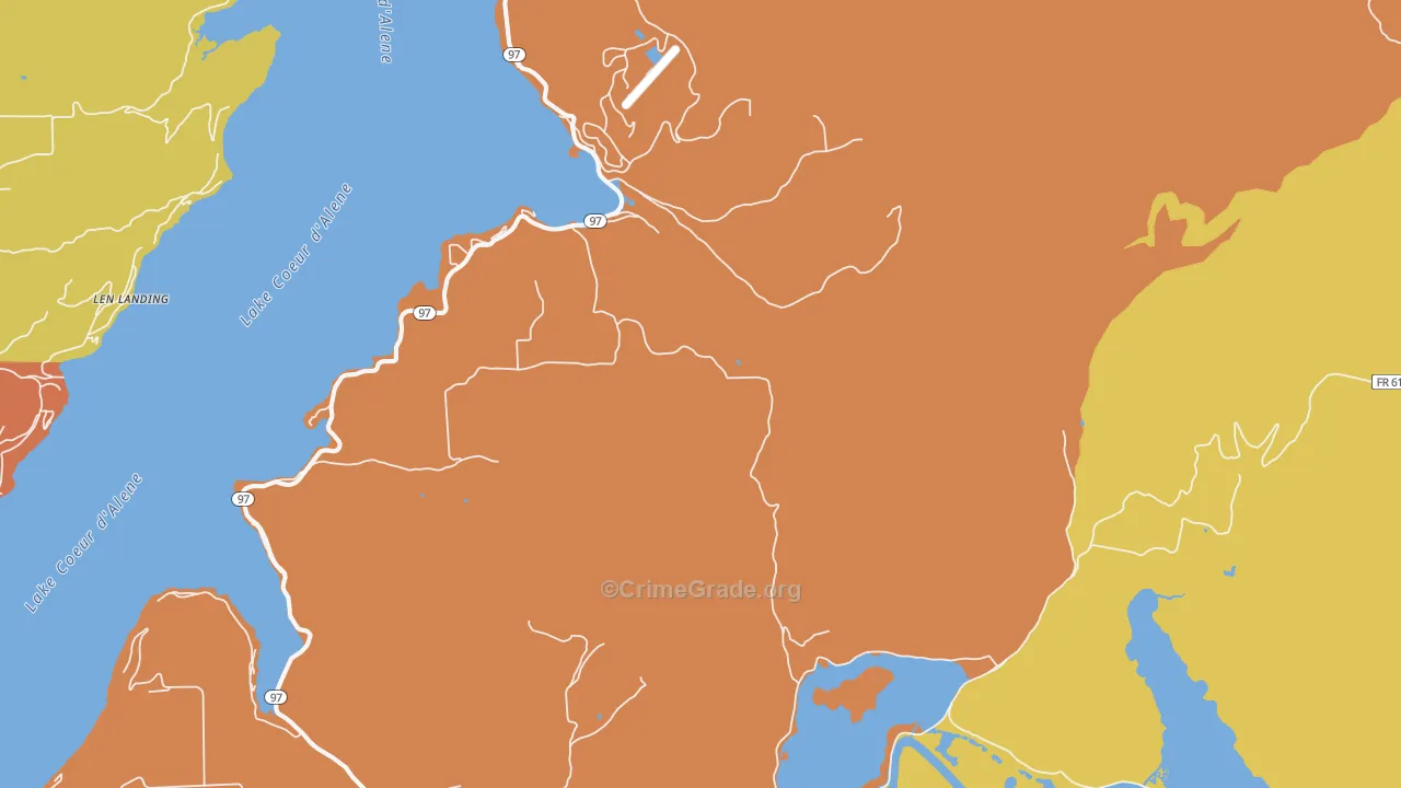 Harrison, ID Map of Burglary Rates