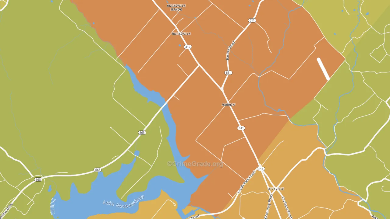 Harrow, PA Map of Burglary Rates