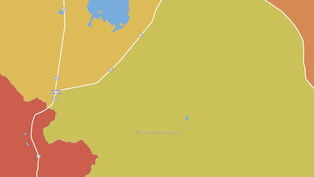 Hartsel, CO Map of Burglary Rates