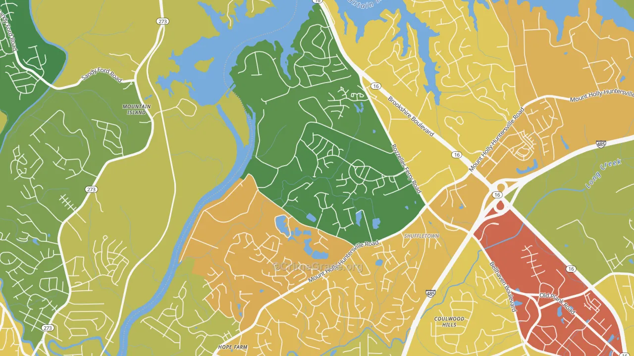 Harwood Lane, Charlotte, NC Map of Burglary Rates