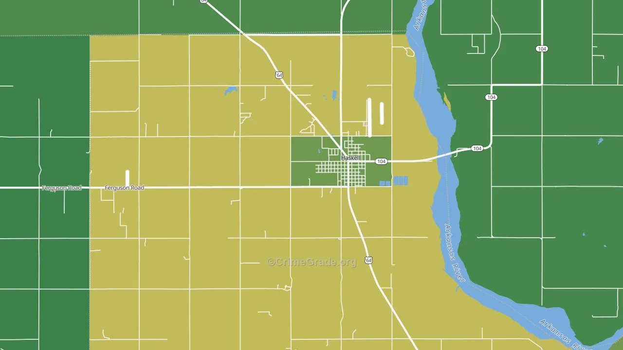 Haskell, OK Map of Burglary Rates