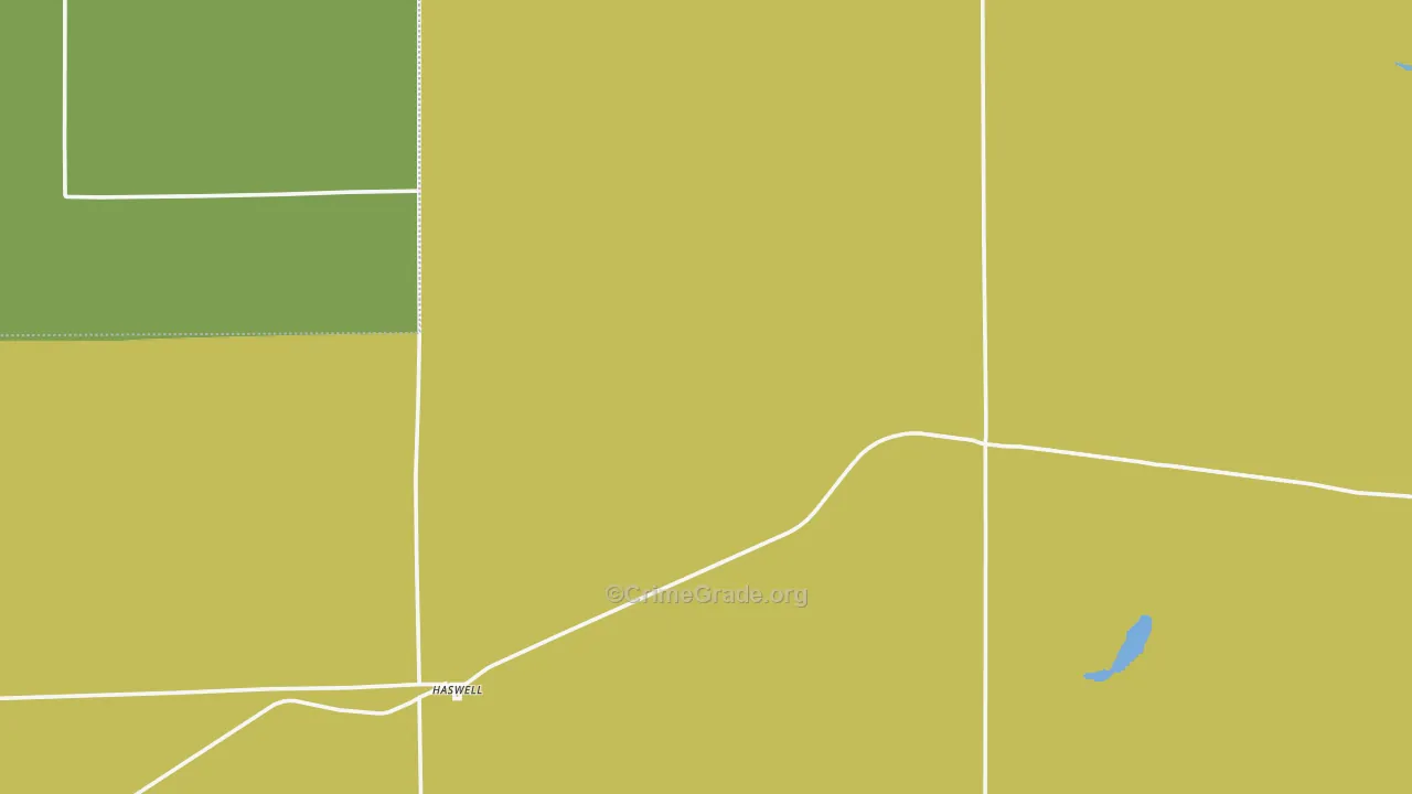 Haswell, CO Map of Burglary Rates