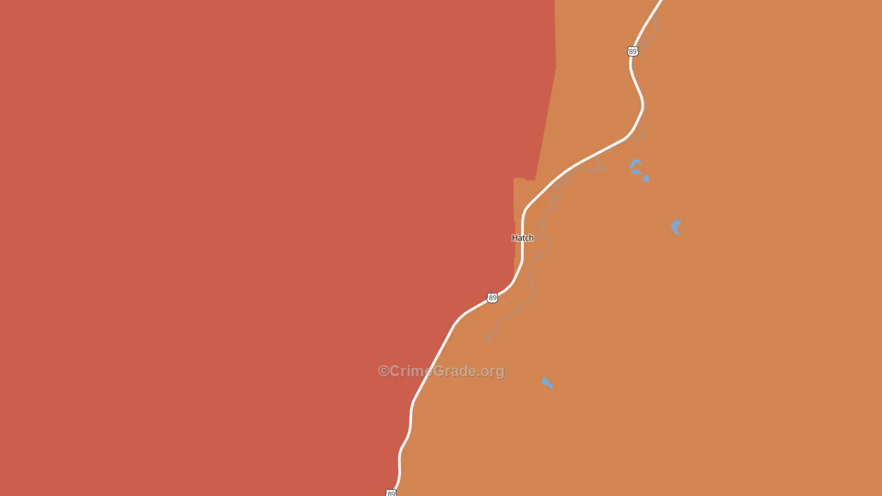 Hatch, UT Map of Burglary Rates