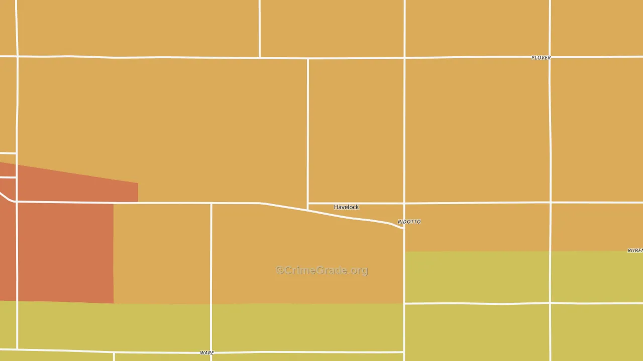 Havelock, IA Map of Burglary Rates