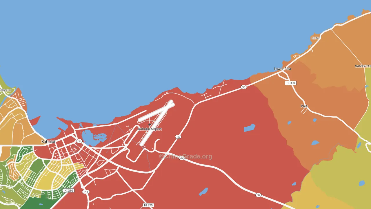 Hawaiian Village, HI Map of Burglary Rates
