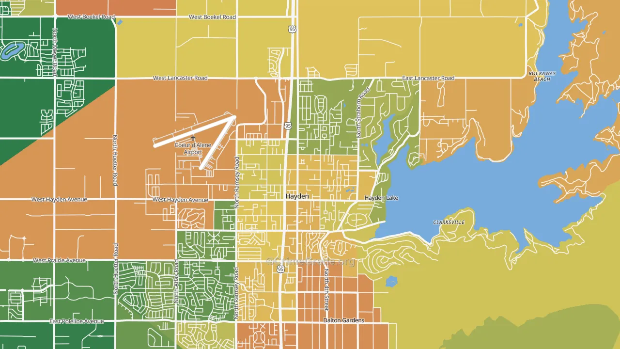 Hayden, ID Map of Burglary Rates