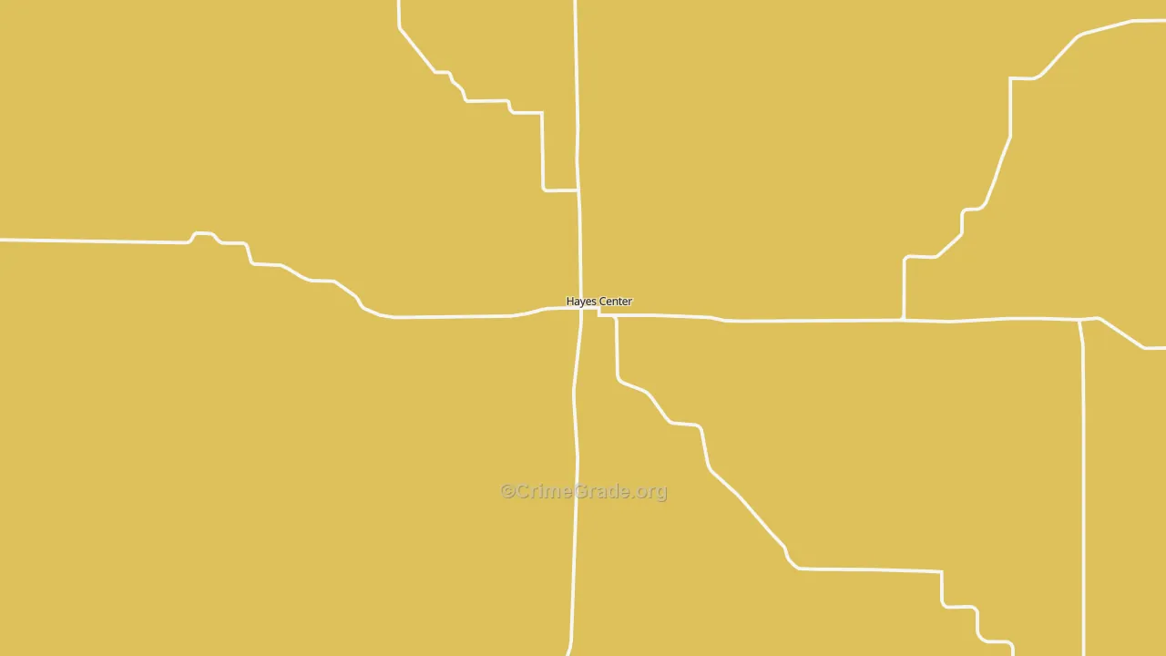 Hayes Center, NE Map of Burglary Rates