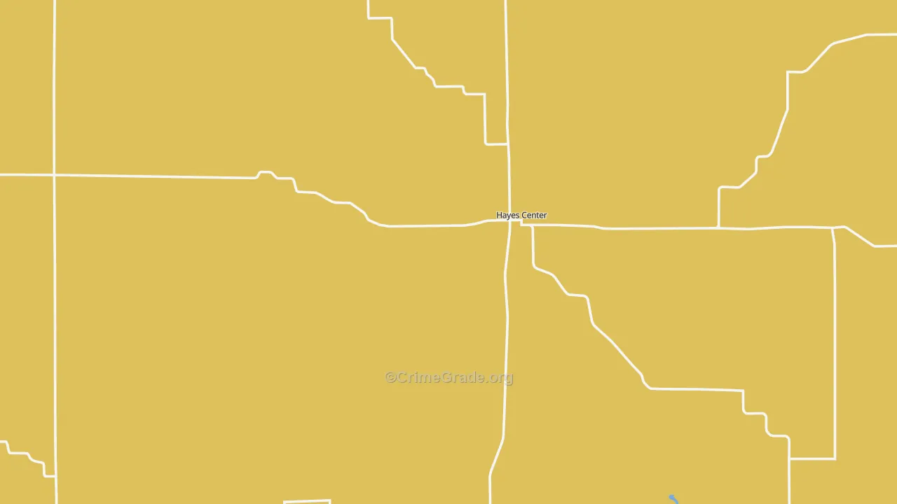 Hayes County, NE Map of Burglary Rates
