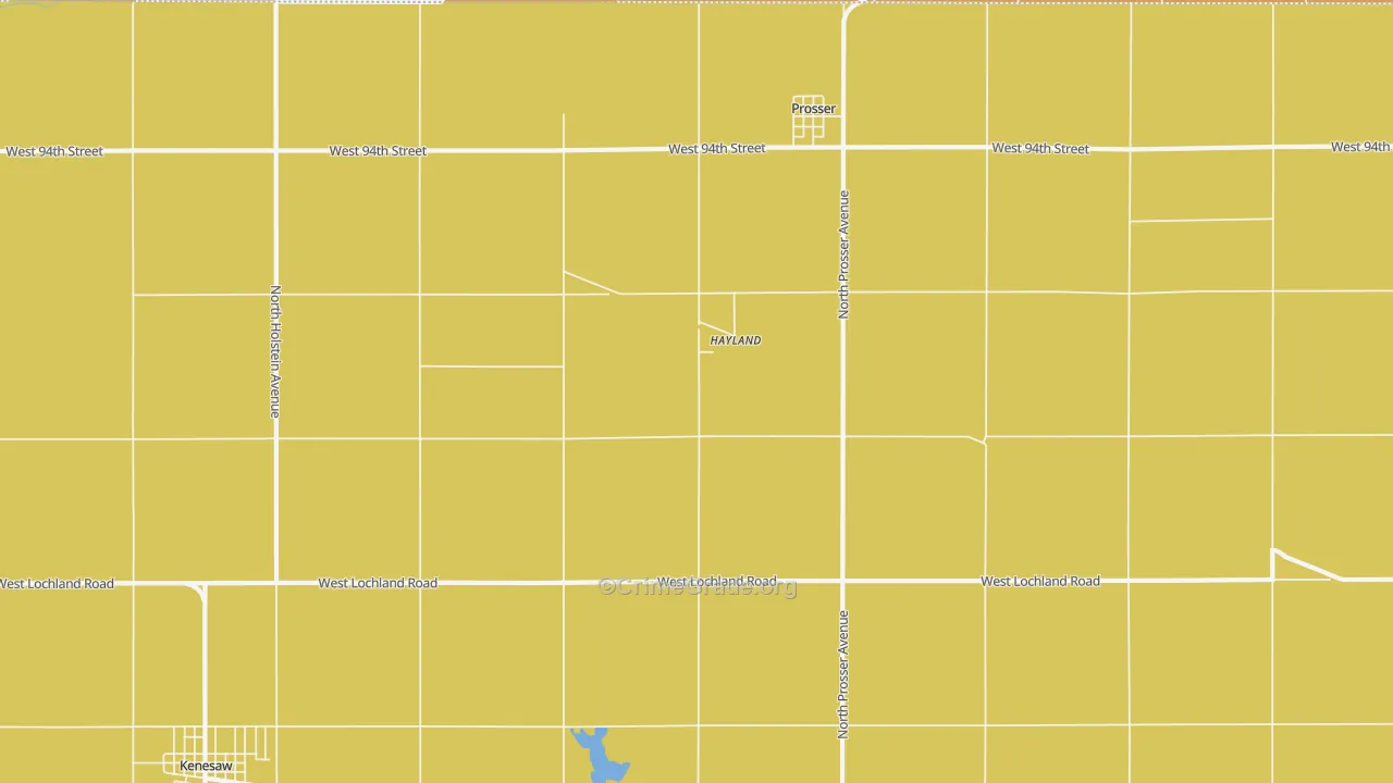 Hayland, NE Map of Burglary Rates