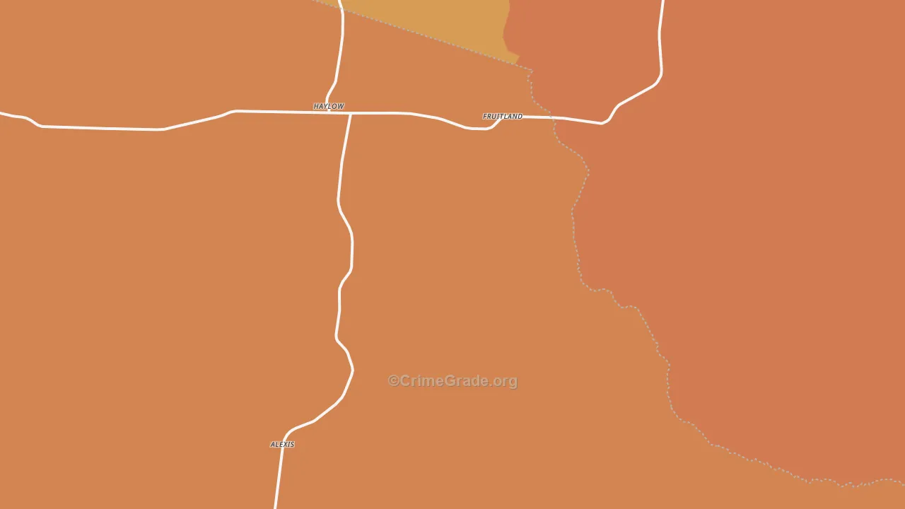 Haylow, GA Map of Burglary Rates