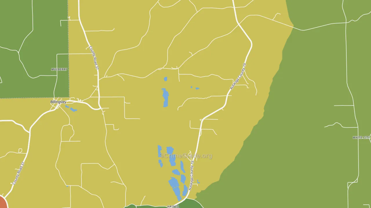 Haynes, AL Map of Burglary Rates