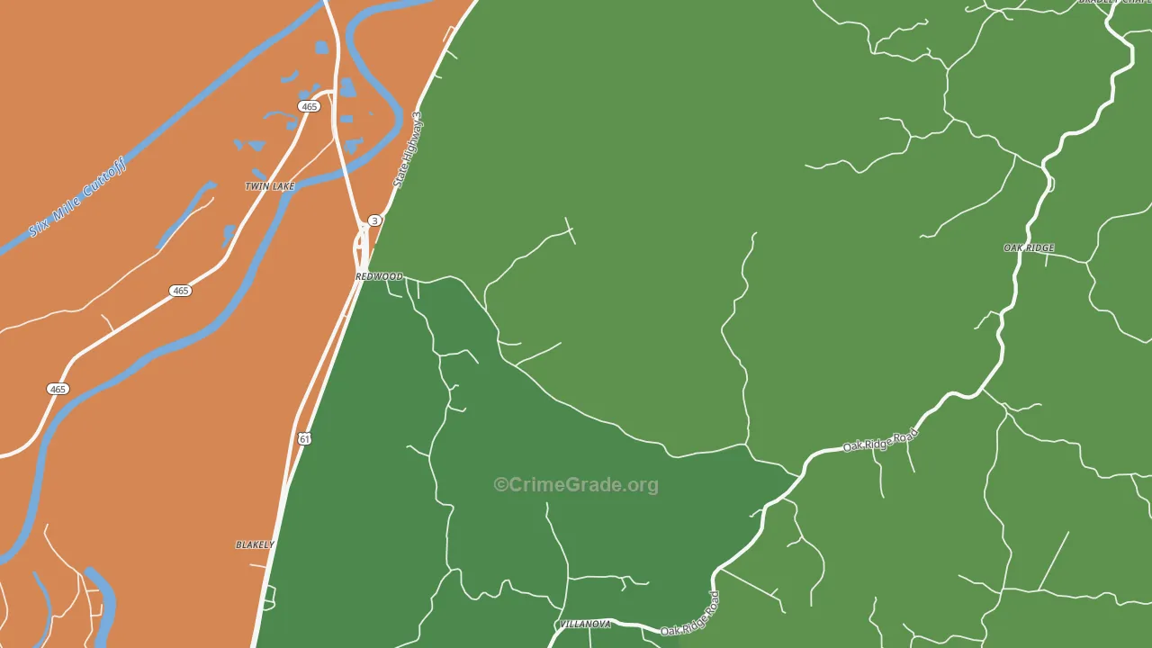 Haynes Bluff, MS Map of Burglary Rates