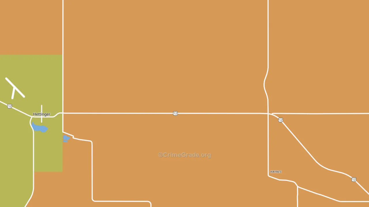 Haynes, ND Map of Burglary Rates