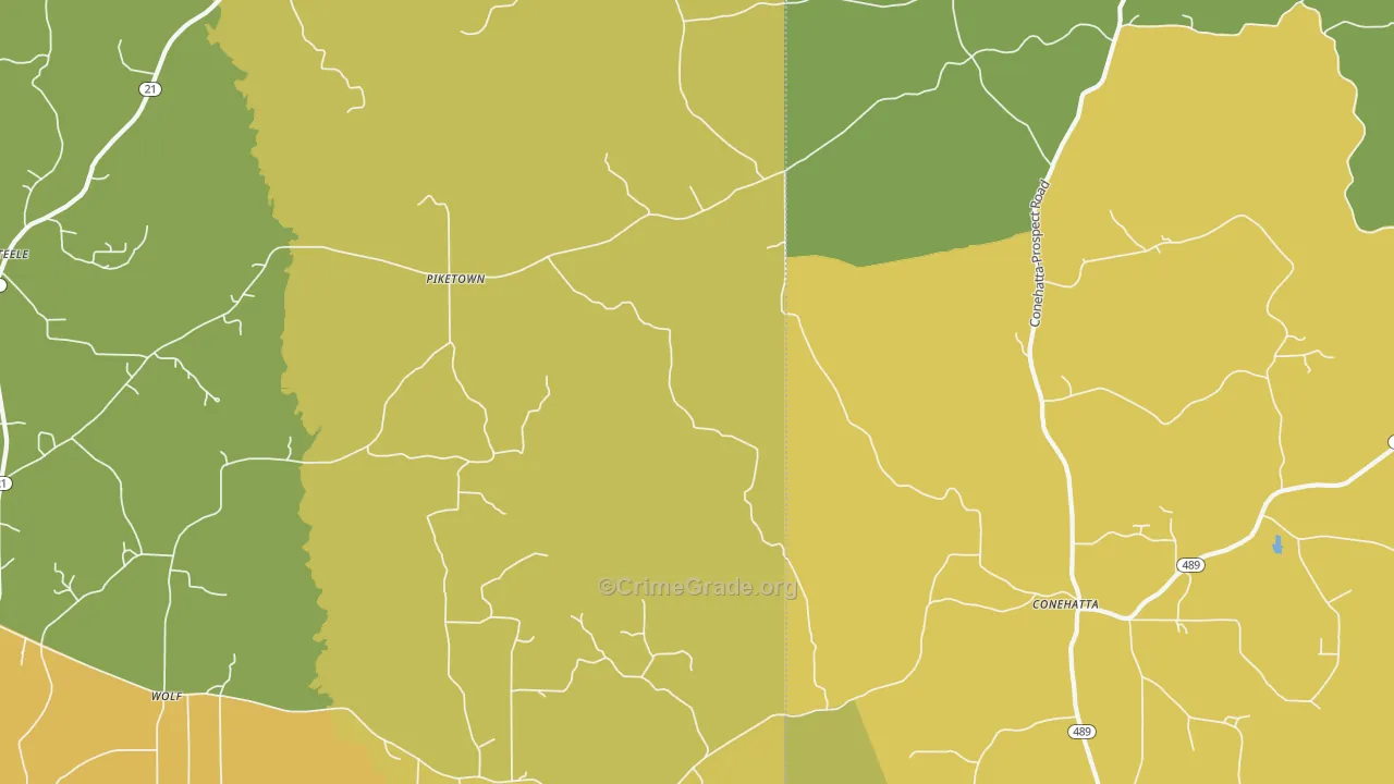 Hays, MS Map of Burglary Rates