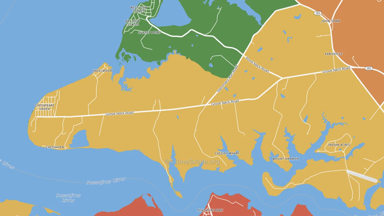 Hazelmoor, MD Map of Burglary Rates