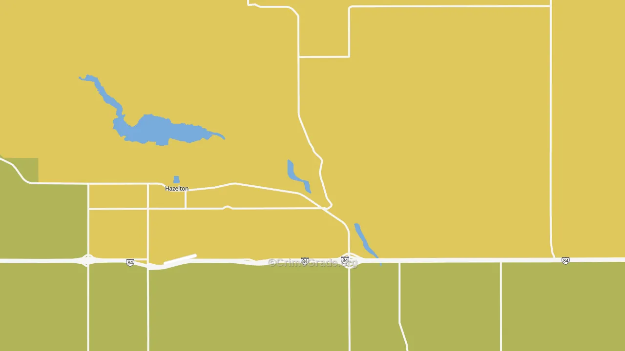 Hazelton, ID Map of Burglary Rates