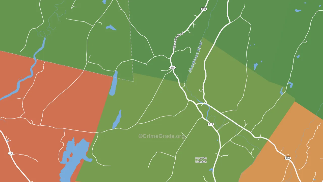 Head Tide, ME Map of Burglary Rates