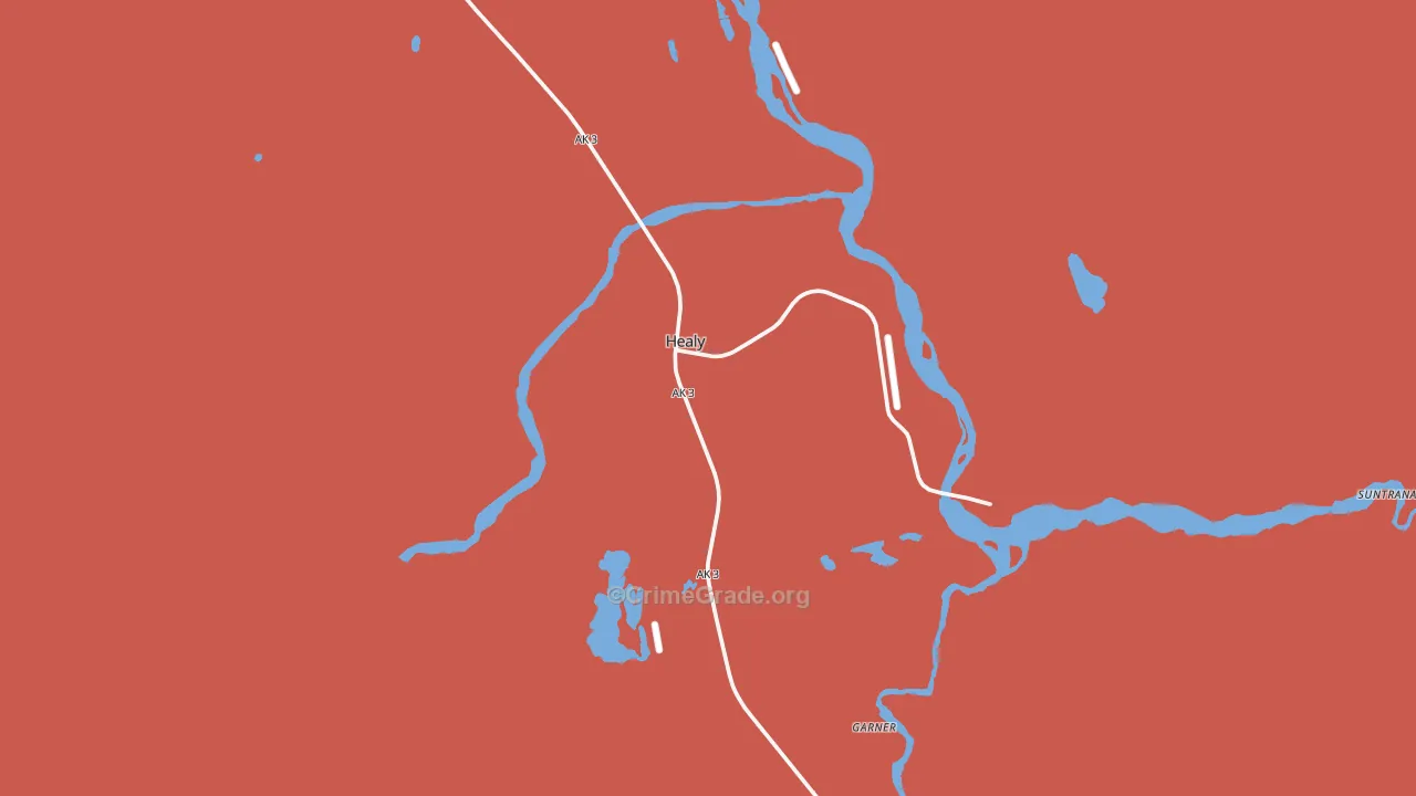 Healy, AK Map of Burglary Rates