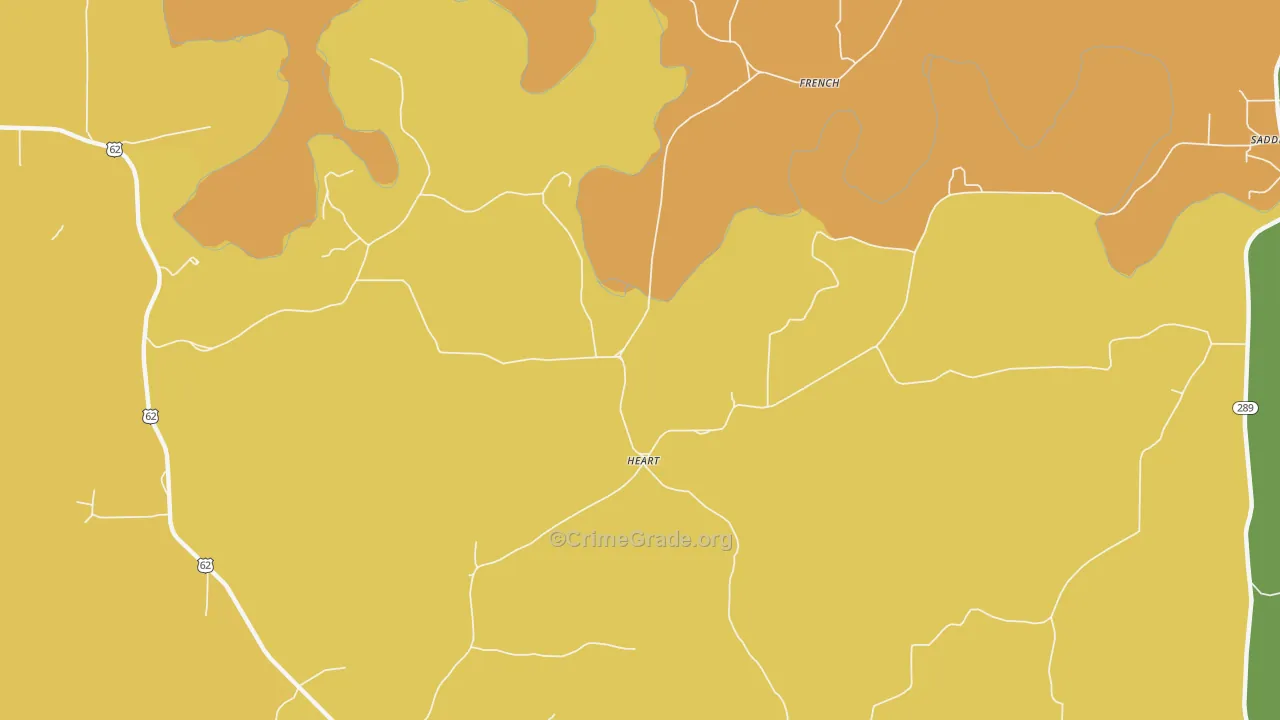 Heart, AR Map of Burglary Rates