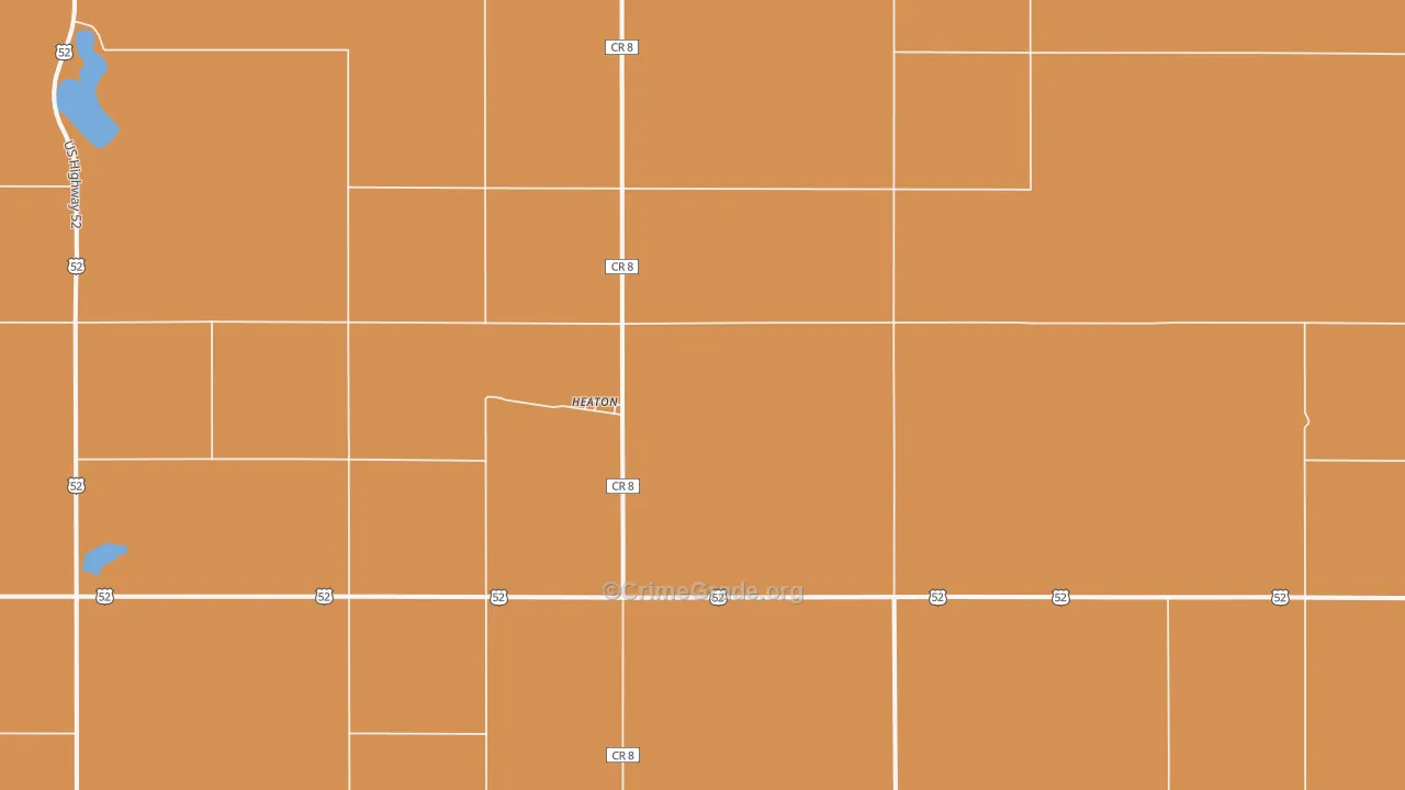 Heaton, ND Map of Burglary Rates