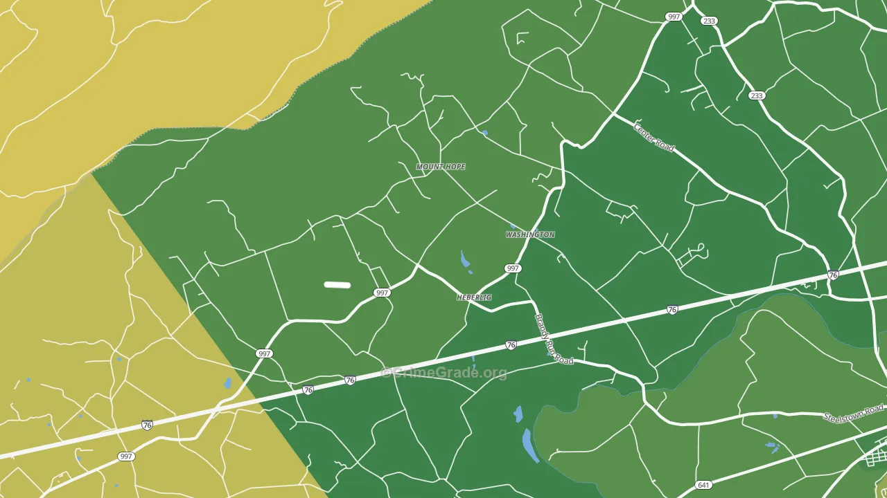 Heberlig, PA Map of Burglary Rates