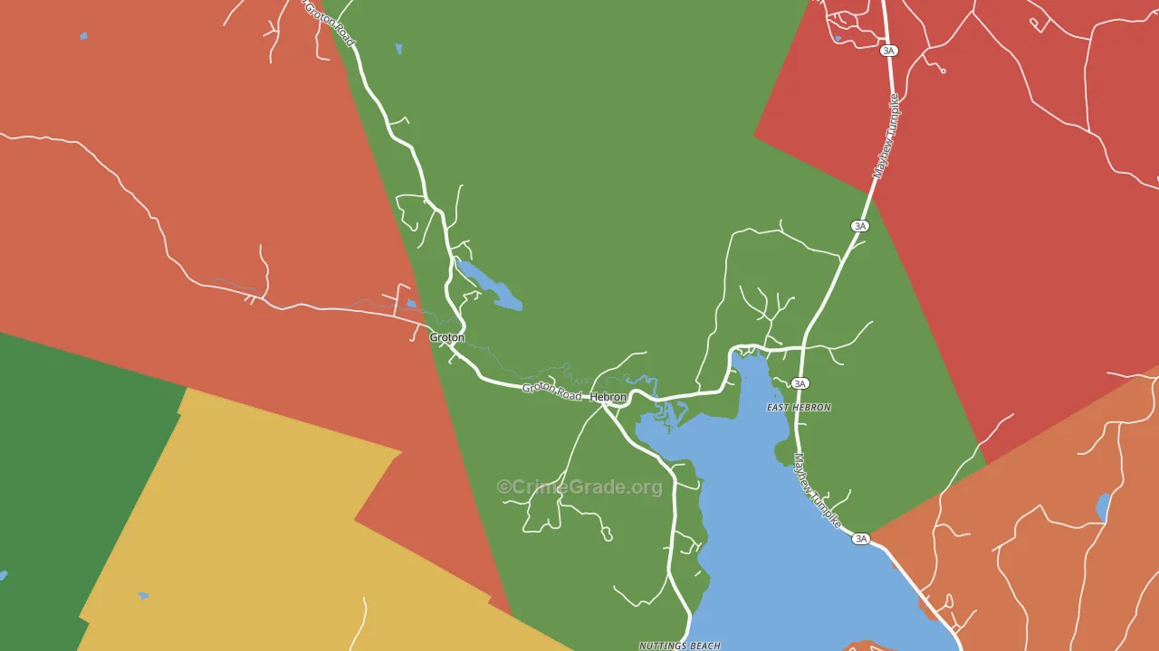 Hebron, NH Map of Burglary Rates