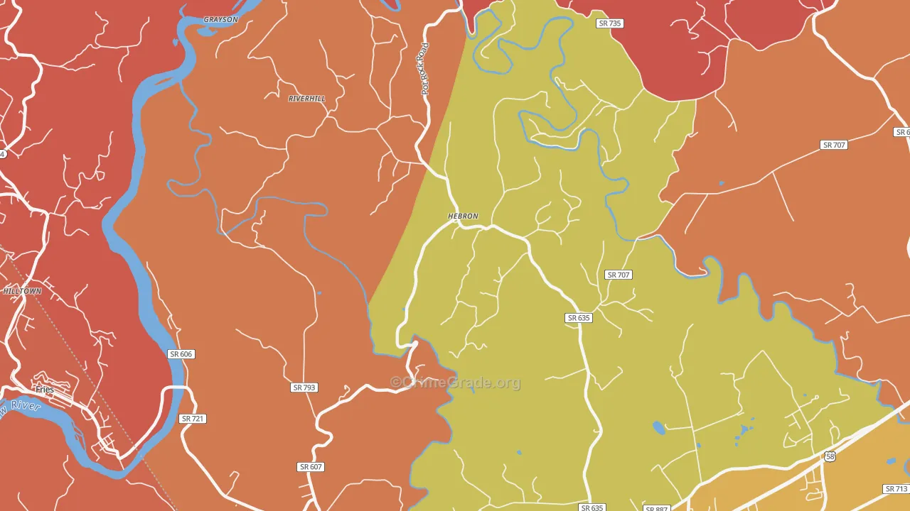 Hebron, VA Map of Burglary Rates