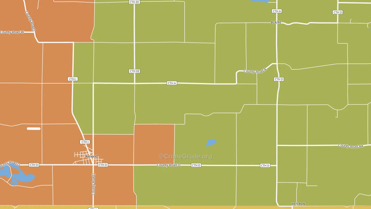 Heffron, WI Map of Burglary Rates