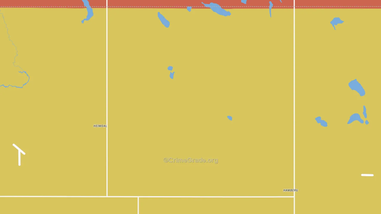 Heimdal, ND Map of Burglary Rates