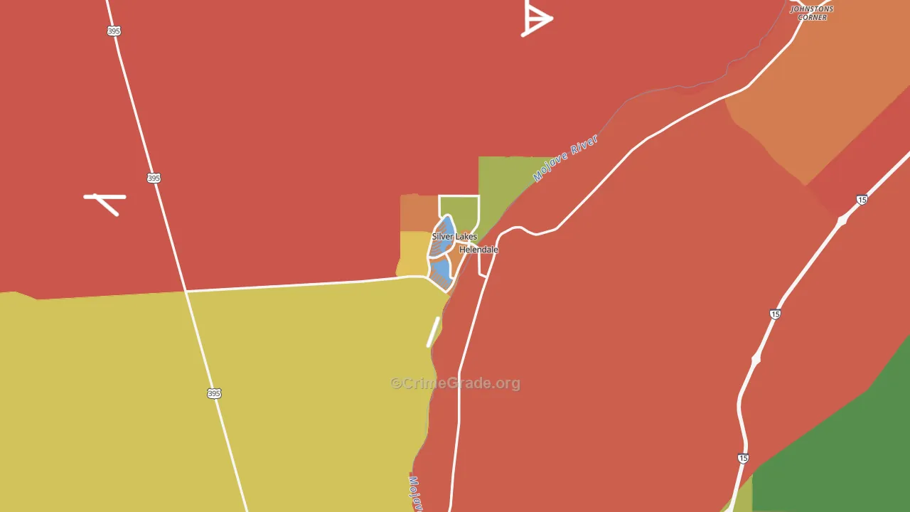 Helendale, CA Map of Burglary Rates