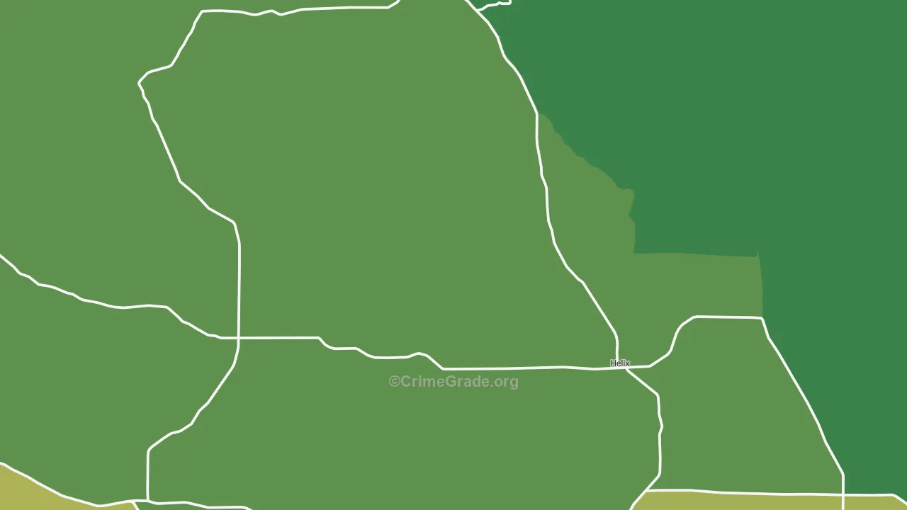 Helix, OR Map of Burglary Rates