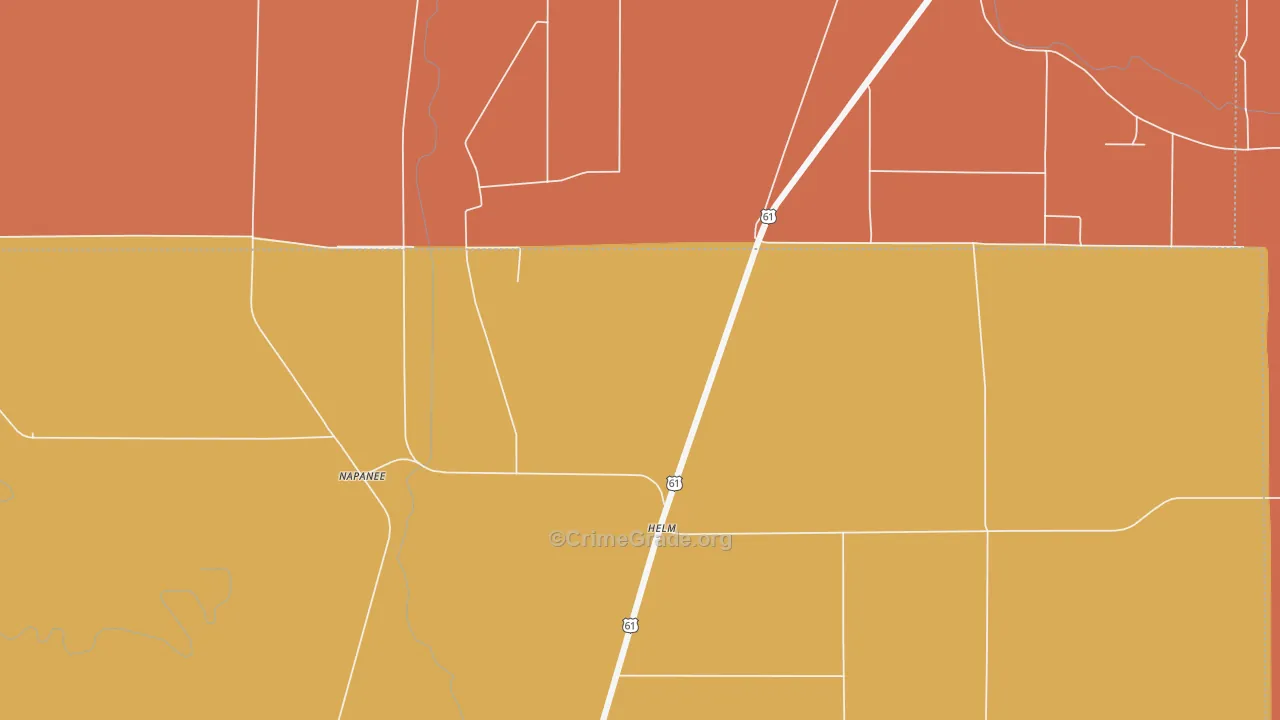 Helm, MS Map of Burglary Rates