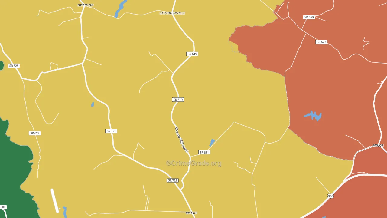 Helmet, VA Map of Burglary Rates