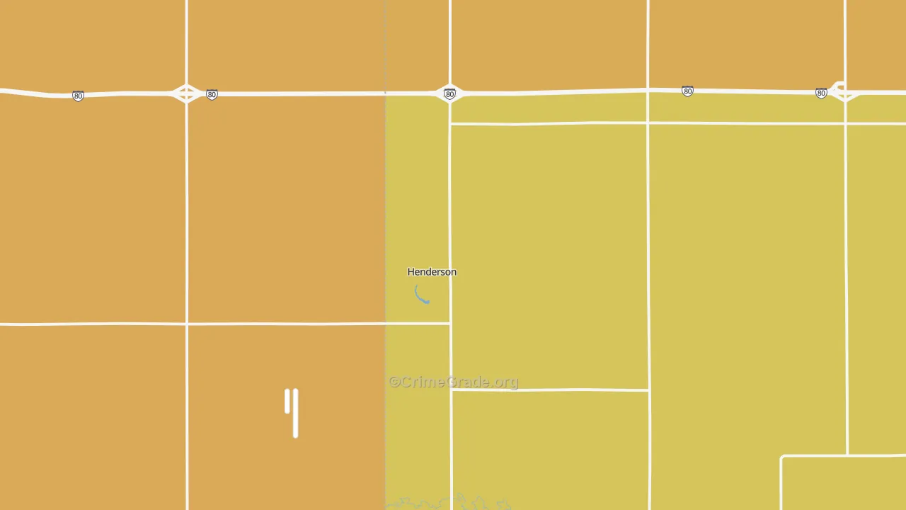 Henderson, NE Map of Burglary Rates