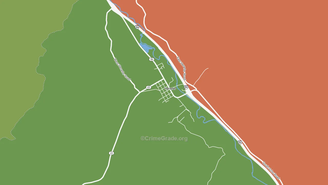Henefer, UT Map of Burglary Rates