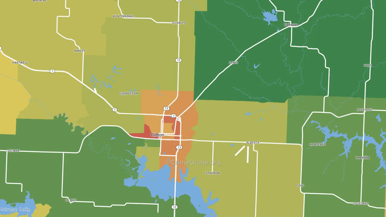 Henry County, MO Map of Burglary Rates