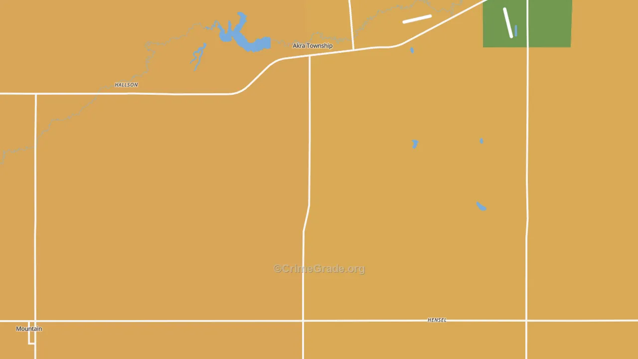 Hensel, ND Map of Burglary Rates