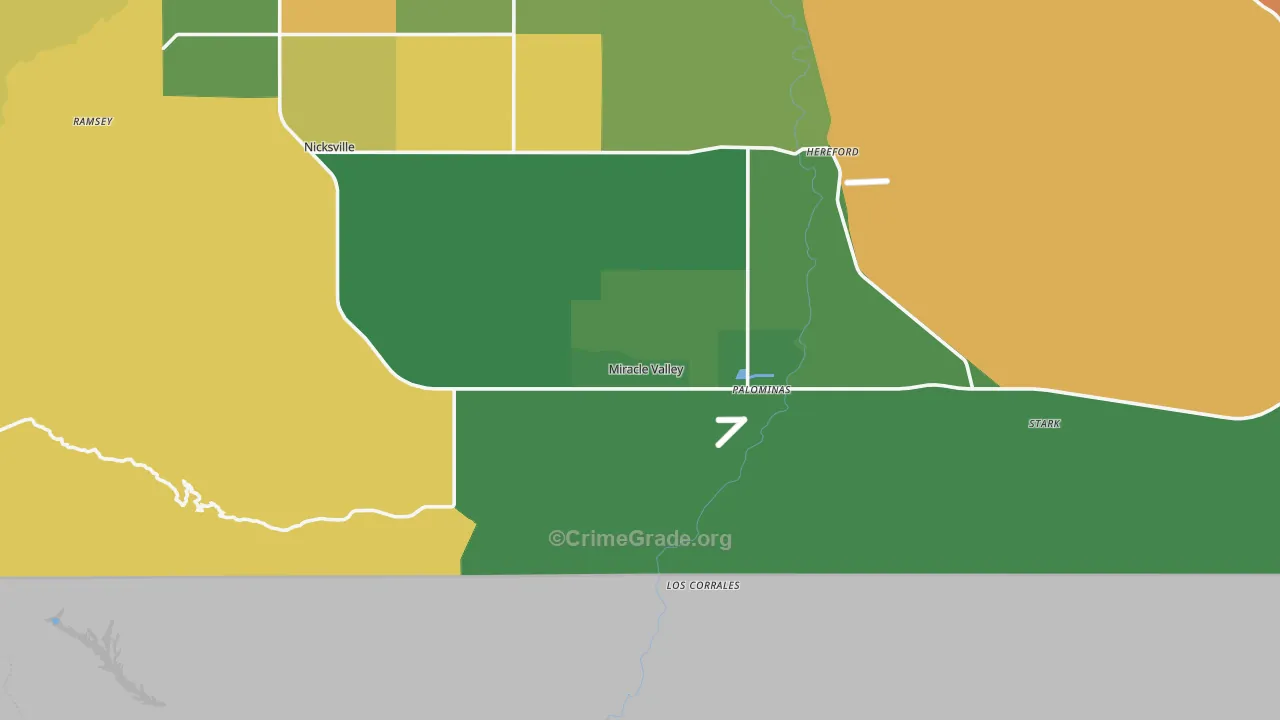 Hereford, AZ Map of Burglary Rates