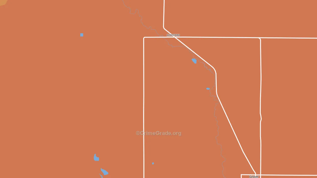 Hereford, CO Map of Burglary Rates