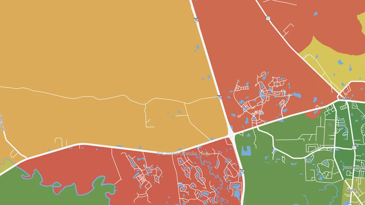 Hero, FL Map of Burglary Rates