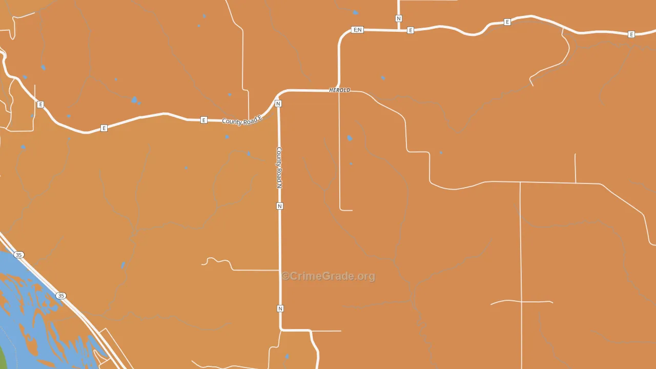 Herold, WI Map of Burglary Rates