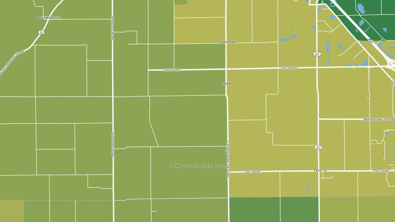 Herr, IN Map of Burglary Rates